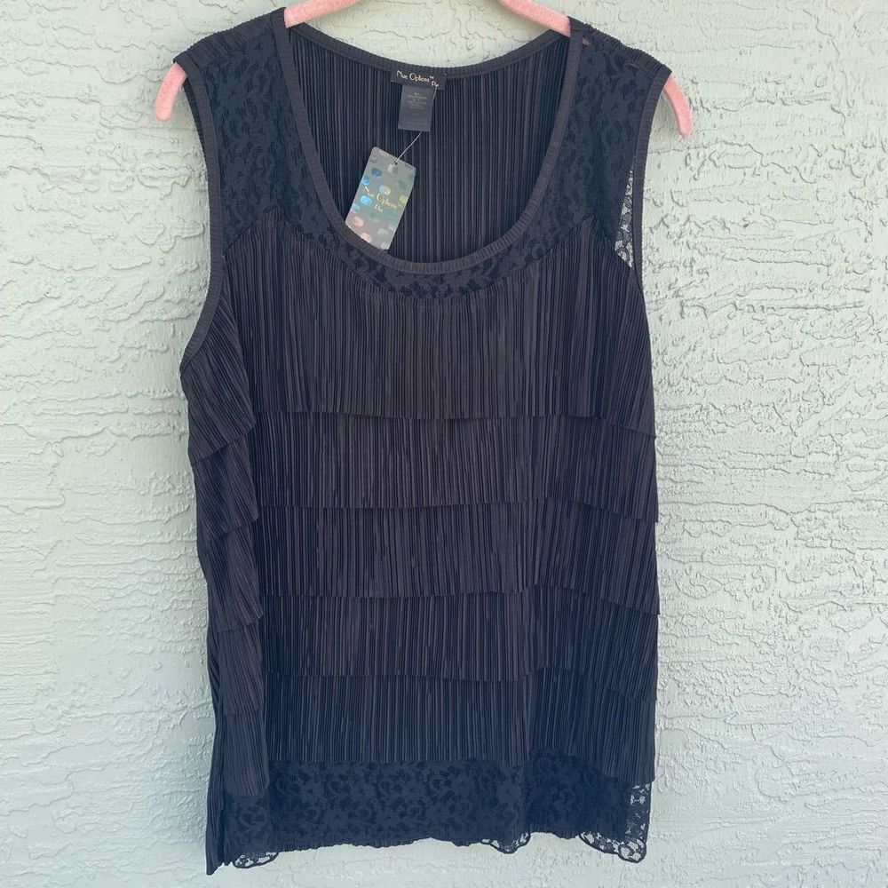 Nue Options Plus Sz 1X NWT Black Top